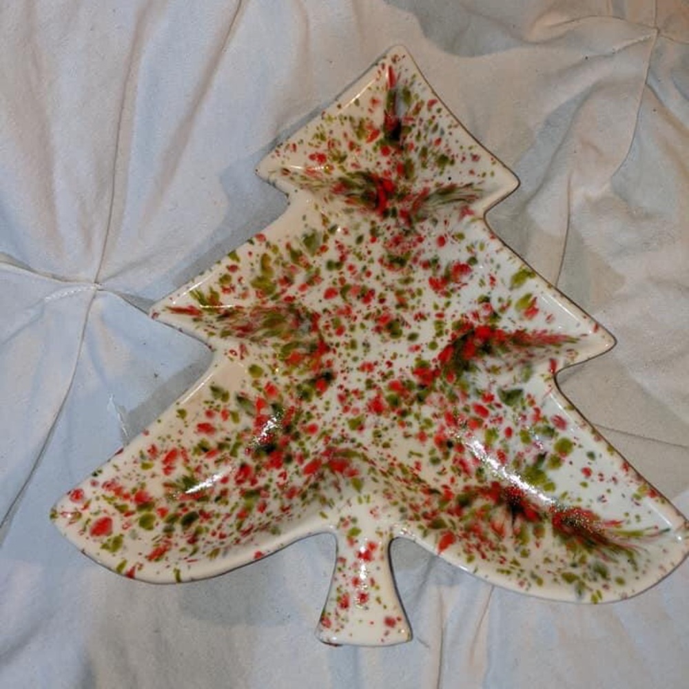 Ceramic Christmas Tree Dish